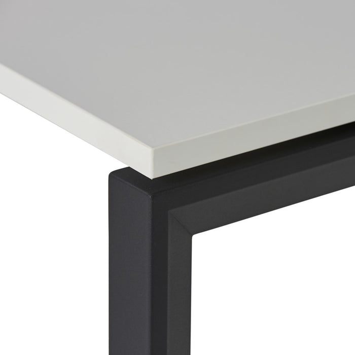 Novah Corner Desk 1500mm x 1500mm x 700mm - Black frame / White top MG_NOVWST157B_W