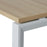 Novah Corner Desk 1500mm x 1500mm x 700mm - White frame / Autumn Oak top MG_NOVWST157W_AO