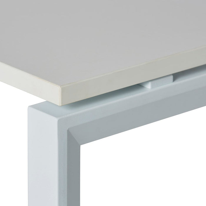 Novah Corner Desk 1500mm x 1500mm x 700mm - White frame / White top MG_NOVWST157W_W