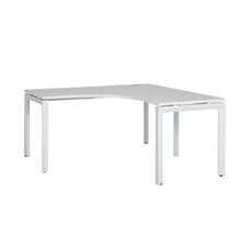 Novah Corner Desk 1800mm x 1800mm x 700mm - White frame / White top MG_NOVWST187W_W