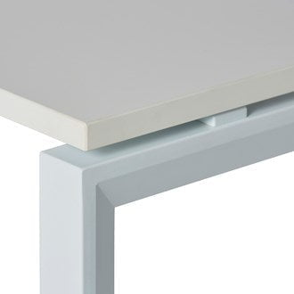 Novah Corner Desk 1800mm x 1800mm x 700mm - White frame / White top MG_NOVWST187W_W