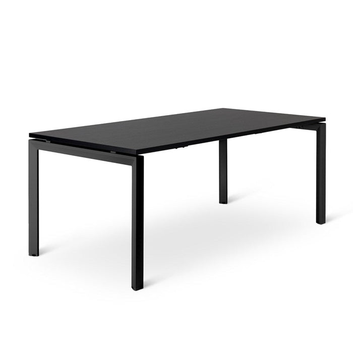 Novah Meeting Table 1600mm x 800mm - Black frame / Black Woodgrain Top MG_NOVMTG_B_168B