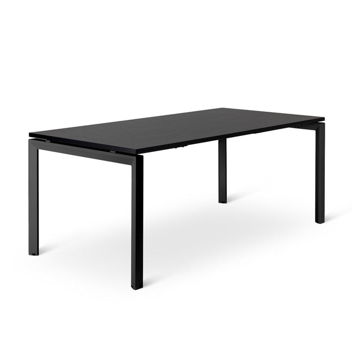 Novah Meeting Table 1800mm x 900mm - Black frame / Black Woodgrain Top MG_NOVMTG_B_189B