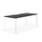 Novah Meeting Table 1800mm x 900mm - White Frame / Black Woodgrain Top MG_NOVMTG_W_189B