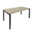 Novah Straight Desk 1200mm x 600mm - Black frame / Autumn Oak top MG_NOVDSK_B_126AO