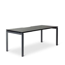 Novah Straight Desk 1200mm x 600mm - Black frame / Black Woodgrain top MG_NOVDSK_B_126B