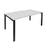Novah Straight Desk 1200mm x 600mm - Black frame / White top MG_NOVDSK_B_126W