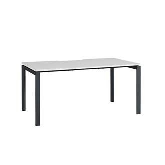 Novah Straight Desk 1200mm x 600mm - Black frame / White top MG_NOVDSK_B_126W