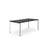 Novah Straight Desk 1200mm x 600mm - White frame / Black Woodgrain top MG_NOVDSK_W_126B