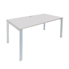 Novah Straight Desk 1200mm x 600mm - White frame / White top MG_NOVDSK_W_126W