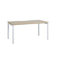 Novah Straight Desk 1500mm x 700mm - White frame / Autumn Oak top MG_NOVDSK_W_157AO