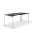 Novah Straight Desk 1500mm x 700mm - White frame / Black Woodgrain top MG_NOVDSK_W_157B