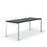 Novah Straight Desk 1500mm x 800mm - White frame / Black Woodgrain top MG_NOVDSK_W_158B