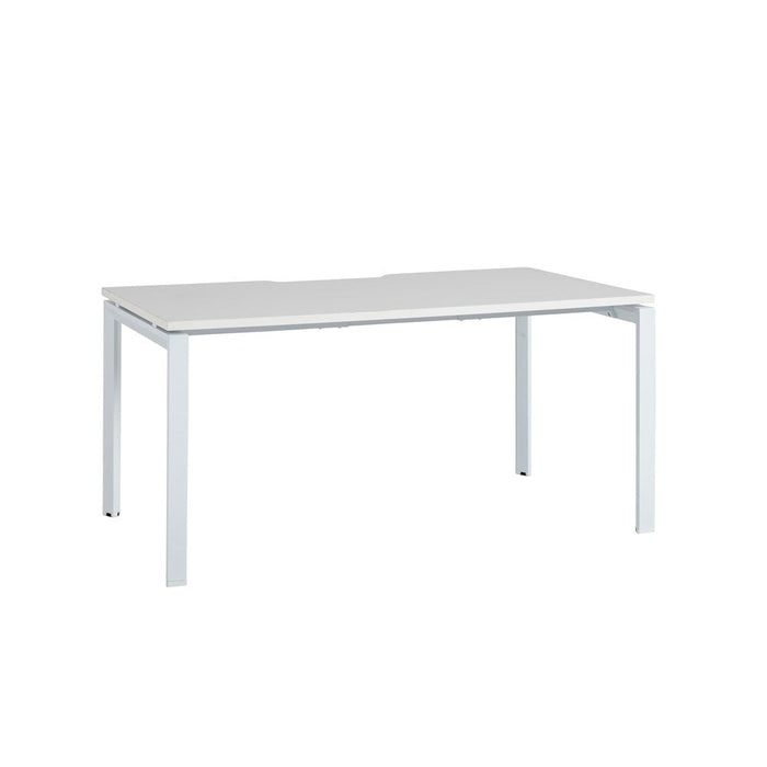 Novah Straight Desk 1500mm x 800mm - White frame / White top MG_NOVDSK_W_158W