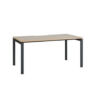 Novah Straight Desk 1600mm x 700mm - Black frame / Autumn Oak top MG_NOVDSK_B_167AO