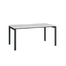 Novah Straight Desk 1600mm x 700mm - Black frame / White top MG_NOVDSK_B_167W