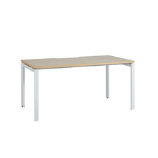 Novah Straight Desk 1600mm x 700mm - White frame / Autumn Oak top MG_NOVDSK_W_167AO