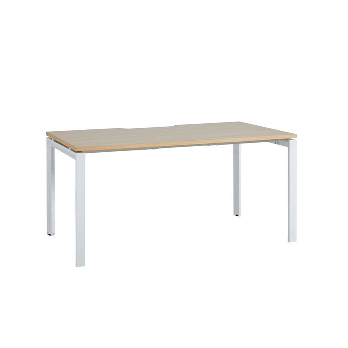 Novah Straight Desk 1800mm x 700mm - White frame / Autumn Oak top MG_NOVDSK_W_187AO