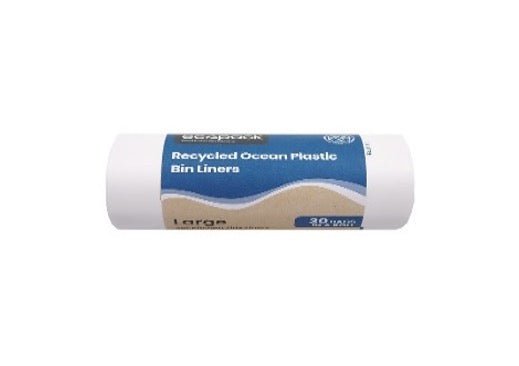 Ocean/Recycled Plastic Bag Liners 36L L, White, 20 Rolls x 30's (600 bags) ECOC-5536