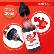 Octopus Fluids Alcohol Ink Bloody Mary Red 30ml CXOCTOAIRT050