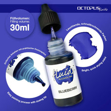 Octopus Fluids Alcohol Ink Blueberry Violet 30ml CXOCTOAIVT013