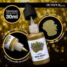 Octopus Fluids Alcohol Ink Inka Gold Metallic 30ml CXOCTOAIME015