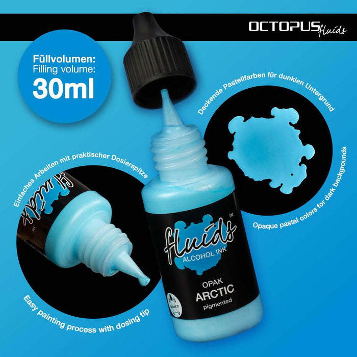 Octopus Fluids Alcohol Ink Opak Arctic Blue 30ml CXOCTOAIPBL075