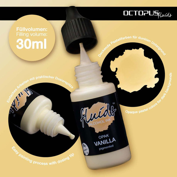 Octopus Fluids Alcohol Ink Opak Vanilla Yellow 30ml CXOCTOAIPY025