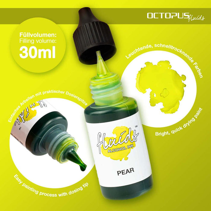 Octopus Fluids Alcohol Ink Pear Green 30ml CXOCTOAIGN100