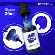 Octopus Fluids Alcohol Ink Royal Blue 30ml CXOCTOAIBL025