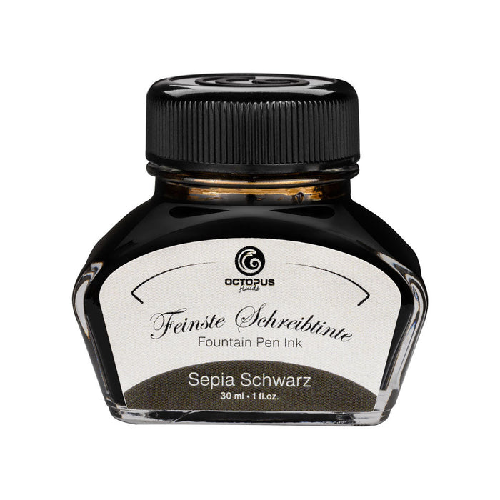 Octopus Fluids Fountain Pen Ink Sepia Black (Sepia Schwarz) 30ml CXOCTOFP01