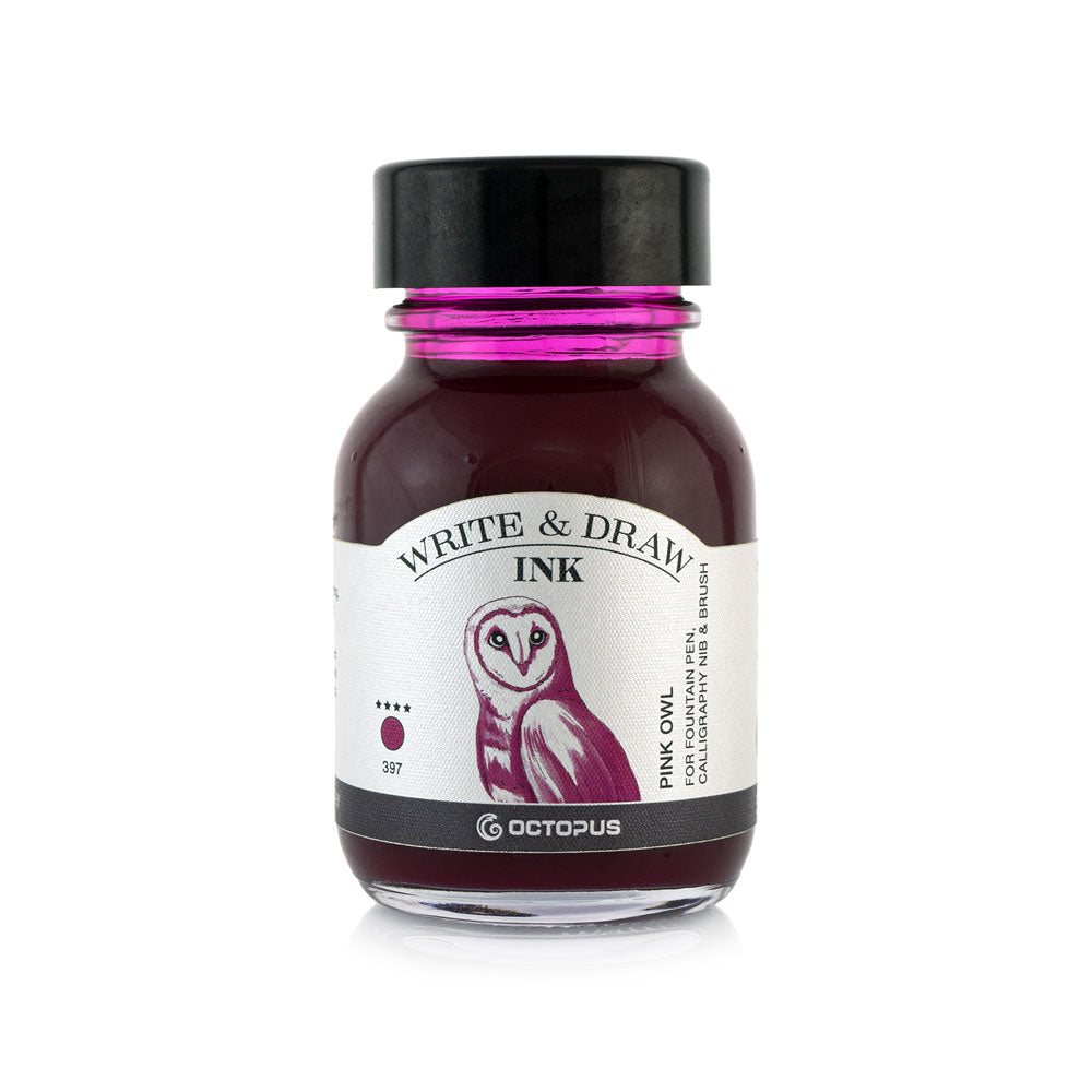 Octopus Fluids Write and Draw Ink 397 Pink Owl 50ml | Fountain Pen Inks ...