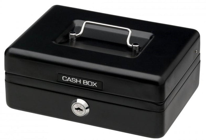 Office Mate Cash Box 8 inch Black CXCB8BK