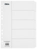 Okin A4 Cardboard Indices 5 Tabs, White FPIF604