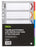Okin A4 Cardboard Indices with Reinforced Tabs, 5 Tabs, Coloured FPIF630