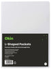 Okin A4 Clear L Shaped Pockets 12's pack FPH101407