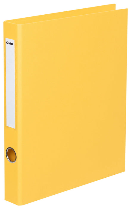 Okin A4 Linen-Look Ring Binder 2/26mm - Yellow FPIF244
