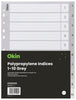 Okin A4 Polypropylene Indices Numbered 1-10 - Grey FPIF653