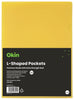 Okin A4 Yellow L Shaped Pockets 12's pack FPH101445