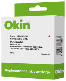 Okin Compatible Brother LC432XL Magenta Ink Cartridge FPIBLC432M