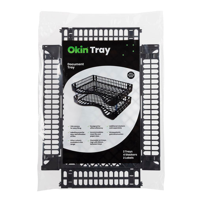 Okin Document Tray Black, Pack of 2 FPODTBLK