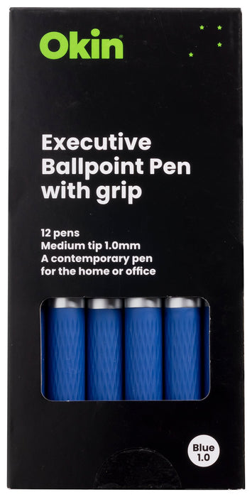 Okin Executive Ballpoint Pen Medium Blue x 12's pack FPIBPEXBLUE