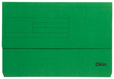 Okin Foolscap Document Wallet Green FPIF442