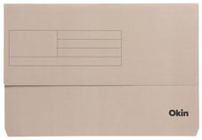 Okin Foolscap Document Wallet Grey FPIF445
