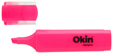 Okin Highlighter Chisel Tip Pink x 6's pack FPIHLPINK