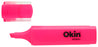 Okin Highlighter Chisel Tip Pink x 6's pack FPIHLPINK
