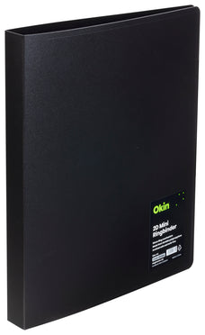 Okin Mini D Ring Polypropylene Binder - Black Cover FPRB16BK