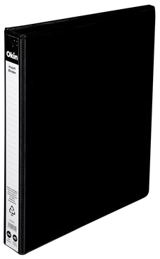 Okin Overlay Insert Cover A4 Ring Binder 4/25 - Black FPRB4D25BK