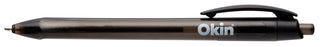 Okin Retractable Medium Tip Ballpoint Pen x 10's pack - Black FPIBPTRIBLK