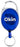 Okin Retractable Snap Lock Key and ID Card Holder - Blue x pack of 50 FPIKHBLU